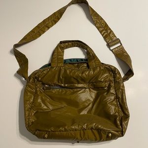 J. Crew Puffer Crossbody Soft Tote Olive Green